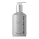 Dermalogica Body Hydrating Cream label closeup highlights nourishing formula for dry skin.