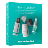 Dermalogica Clear and Brighten Kit cleanser bottle close-up for refreshed, oil-controlled skin.
