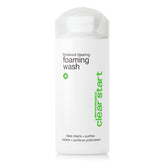 Dermalogica Clear Start breakout foaming wash bottle shows clear skin cleansing.