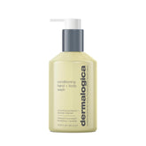 Dermalogica Conditioning Hand and Body Wash bottle shows spa-like cleansing with tea tree and eucalyptus.