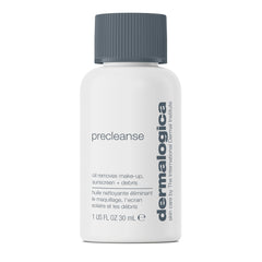 Dermalogica Precleanse travel-size packaging is ideal for on-the-go cleansing.