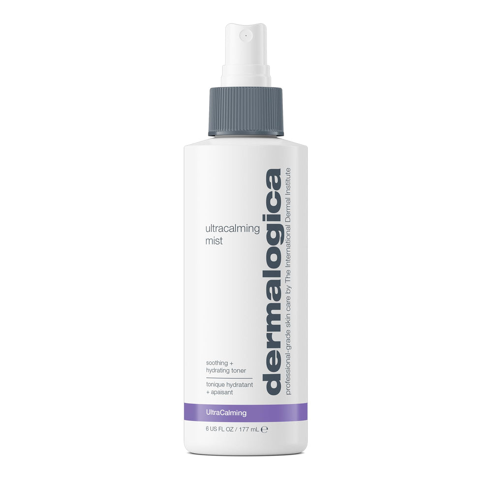 Dermalogica Ultracalming Mist bottle delivering calming hydration for sensitive skin