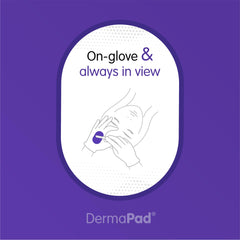 Dermapad's soft texture collects debris and vellus hair during treatment.