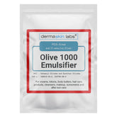 Dermaskin Labs Olive 1000 emulsifier bottle shows a clean plant-based skincare base