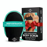 Dermasuri deep-exfoliating-glove close-up texture for smoother skin after shower