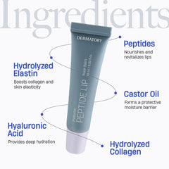 DERMATORY lip mask balm texture close-up highlights oil-gel hydration without stickiness