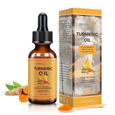 DERMAXGEN Organic Turmeric Oil bottle for daily hydration and radiant glow.