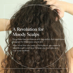 Dermazen Nourishing Conditioner silky finish emphasizes shine on strands