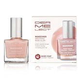 Dermelect Makeover Ridge Filler bottle highlights nourishing base coat for smoother nails.