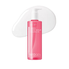 DERMALOGY by NEOGENLAB Calming Cleansing Oil bottle demonstrates gentle makeup removal for sensitive skin.