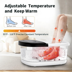 DermoPrime foot spa with Epsom salt support for joint comfort and relaxation