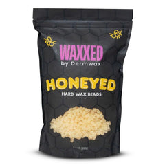 Dermwax WAXXED Honeyed Hard Wax Beads packaging for budget-friendly professional waxing