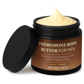 Derperzi pheromone body butter packaging demonstrates premium masculine care for daily routines.