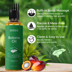 Dersie Batana Oil in routine setup for smoother, shinier strands.