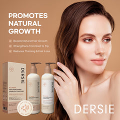 Dersie Rice Water Shampoo lather closeup—creamy lather with hydrating feel.