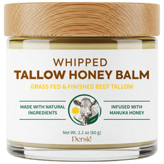 Dersie tallow and honey balm face jar delivers rich moisture for dry skin.