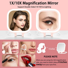 DESCHEN 1x-10x magnification view highlights precision for eyebrow shaping and mascara application.