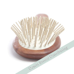 Desert Breeze Round Hornbeam bristles close-up, providing gentle detangling and scalp-friendly massage.