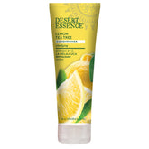 Desert Essence lemon tea tree conditioner bottle highlights clarifying action for oil-prone scalps