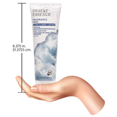 Desert Essence fragrance-free lotion ingredients with aloe vera and green tea for natural nourishment