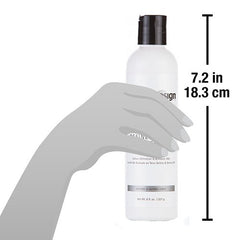 Design Essentials Define & Shine bottle illustrates heat protection and UV defense for styling.