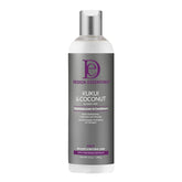 Design Essentials Kukui & Coconut Leave-In bottle pour—providing intense moisture for dry, brittle hair