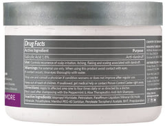 Design Essentials Peppermint & Aloe Therapeutics label close-up showcasing soothing ingredients for scalp.