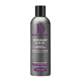 Design Essentials Peppermint & Aloe Therapeutics shampoo bottle delivers cooling scalp relief.