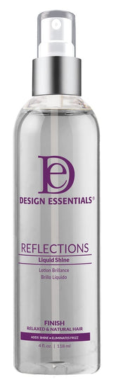 Design Essentials Reflections Liquid Shine bottle pour delivers weightless shine for luminous hair
