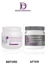 Design Essentials Rosemary & Mint conditioner creamy texture indicates deep conditioning for brittle hair