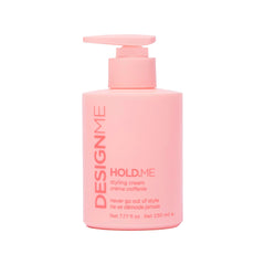 Design.Me HOLD.ME styling cream tube delivers smooth frizz control for blowouts.