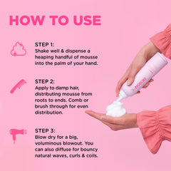 Design.Me PUFF.ME foam close-up showing airy texture for lasting volume.