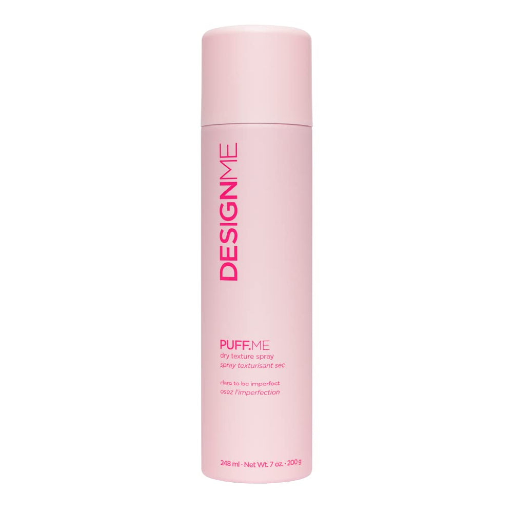 Design.Me Puff.ME bottle closeup highlighting airy texture for instant volume.