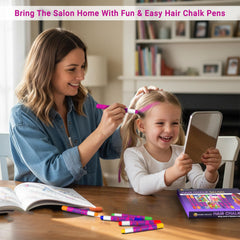 Desire Deluxe hair chalk pens 10-colour set offers vibrant, blendable options for fun styles.
