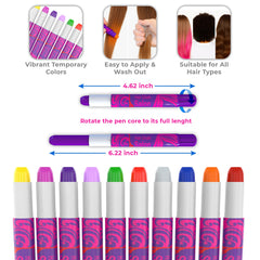 Desire Deluxe hair chalk pens demonstrate easy on-hair application with temporary colour transitions.