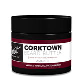 Detroit Grooming Co. beard butter Corktown jar close for conditioning and hydration.