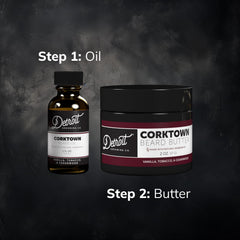 Detroit Grooming Co man applying beard oil for daily grooming and itch relief.