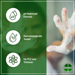 Dettol Cool Body Wash bottle pour captures lathering action for a cooling wash.