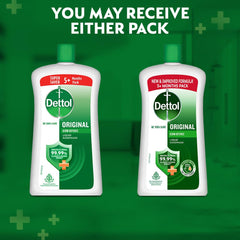 Hands lathering with Dettol Original liquid soap, rich cleansing foam