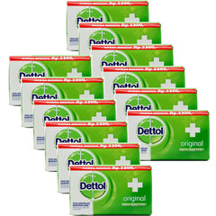 Dettol Original soap bar pack 12 assembled, ideal for family hygiene and daily cleansing.