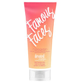Devoted Creations Famous Faces bottle front with hypoallergenic tanning for sensitive skin.