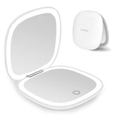 Deweisn compact mirror with 1x and 10x views for precise makeup detailing on the go.