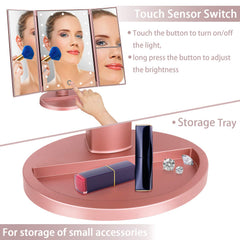 Deweisn dresser-mount tri-fold mirror magnification 3x-2x-1x for detail work