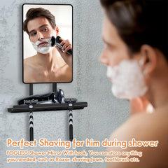 Deweisn fogless mirror installs easily on smooth surfaces for quick setup.