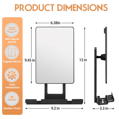 Deweisn fogless shower mirror with razor holder keeps grooming tools within reach.