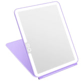 Deweisn folding lighted makeup mirror shows bright 72 LEDs for precise makeup in any lighting