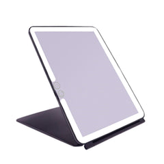 Deweisn folding lighted makeup mirror with 72 LEDs for flawless makeup in any lighting.
