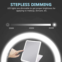 deweisn glow mirror touch controls adjust brightness for precise makeup