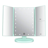Deweisn tri-fold vanity mirror LED panel delivers clear lighting for precise makeup.