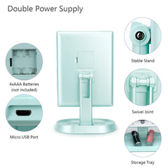 deweisn vanity mirror adjustable 90° rotation supports versatile viewing angles